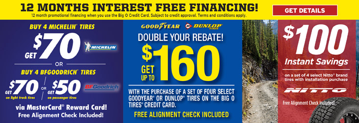 Big O Tires - Nevada Promotions, Discounts and Coupons
